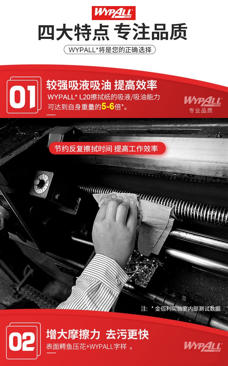 金佰利82020L20工业擦拭纸图片3