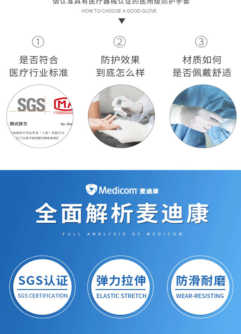 麦迪康1177一次性丁腈手套图片4