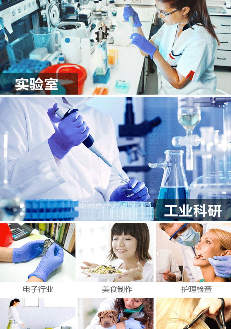 麦迪康1191D一次性丁腈检查手套图片5