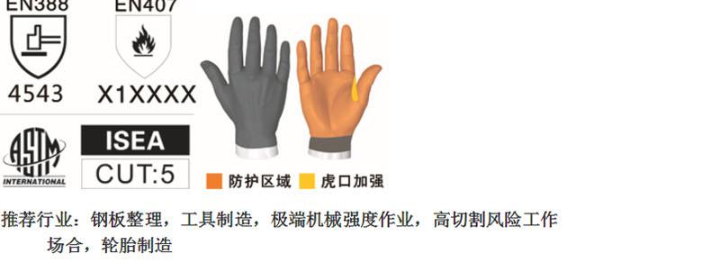 赛立特ST58133-8手掌贴皮5级防割手套图片8