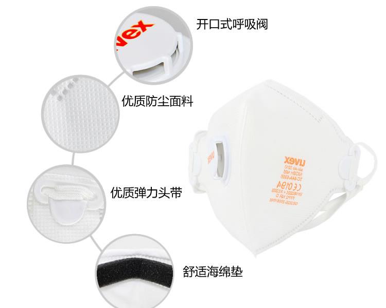 UVEX优唯斯8733210带阀FFP2折叠式防尘口罩图片4