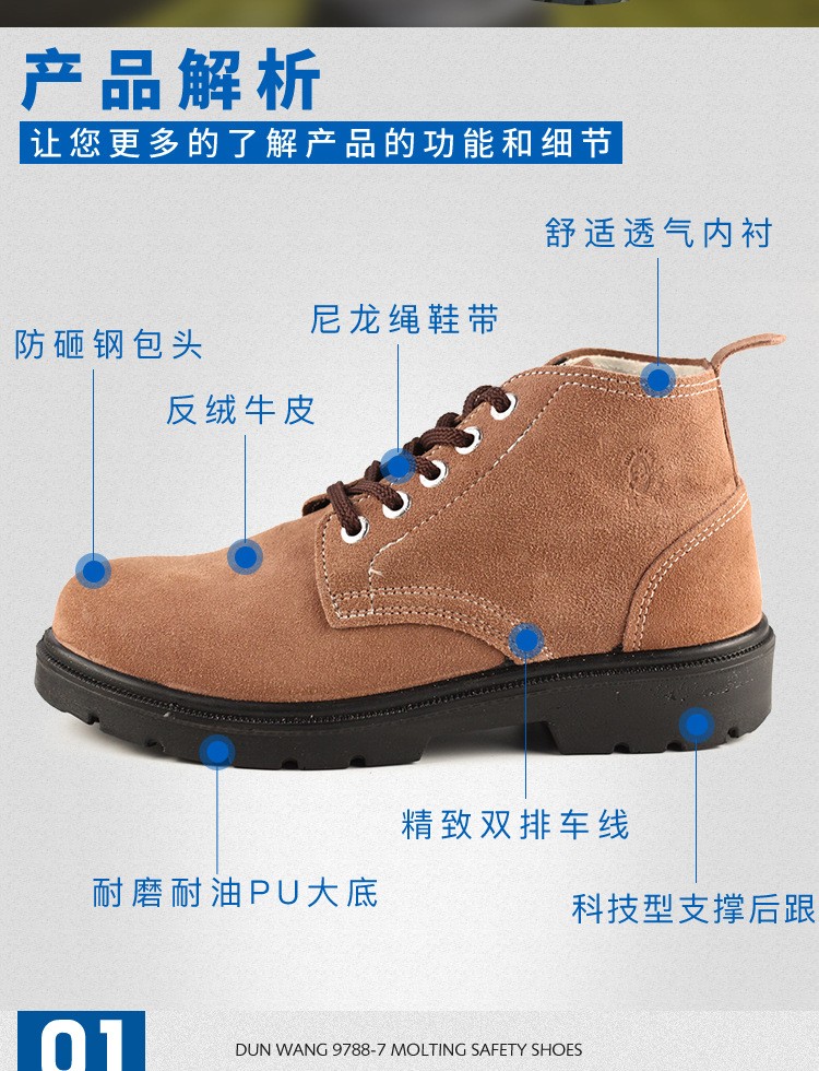 盾王9788-7反毛劳保安全鞋图片3